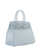 Ice Blue Jelly Tote Bag – Clear Aesthetic Y2K Handbag