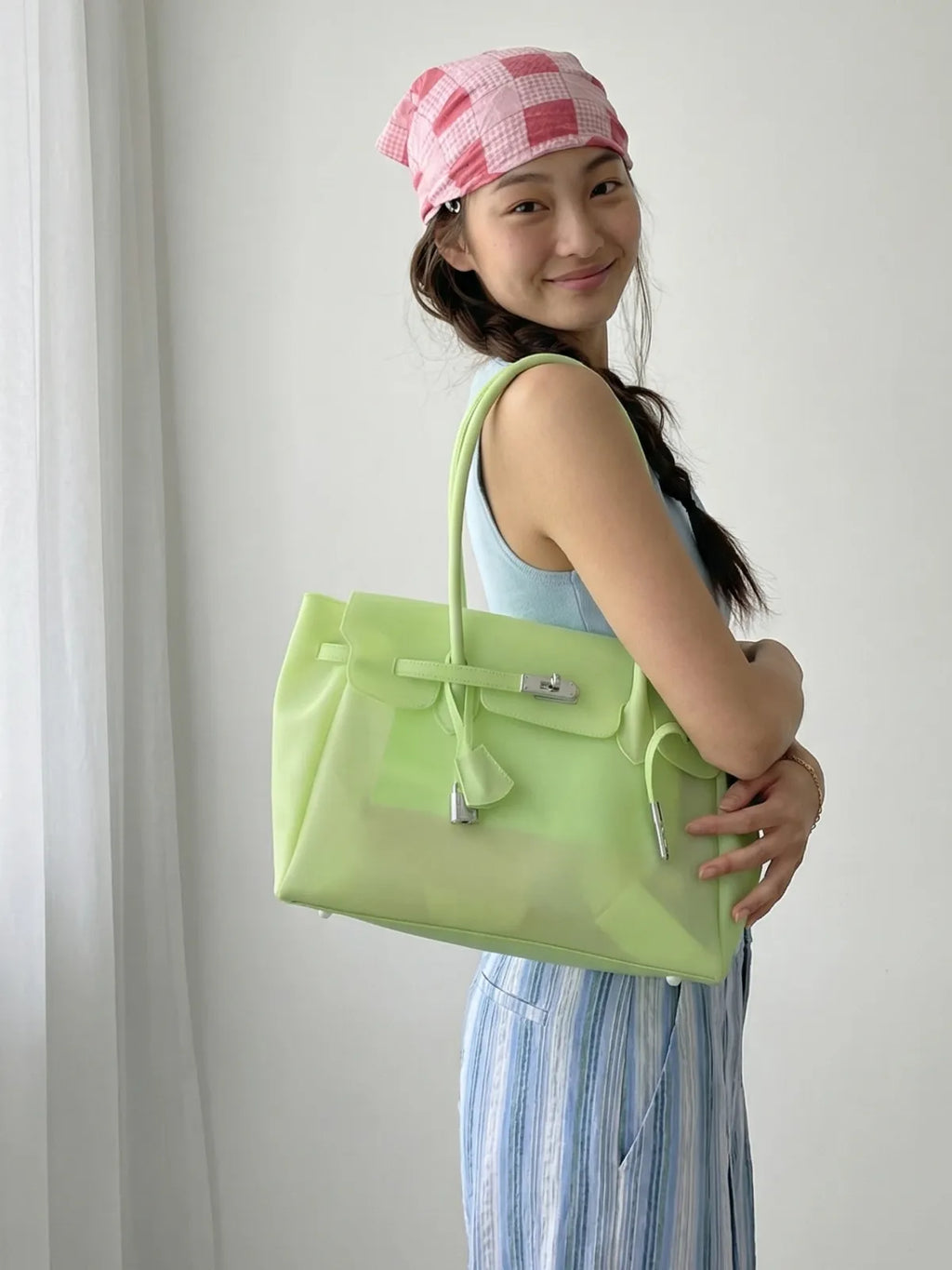 Neon Green Y2K Jelly Firkin Bag
